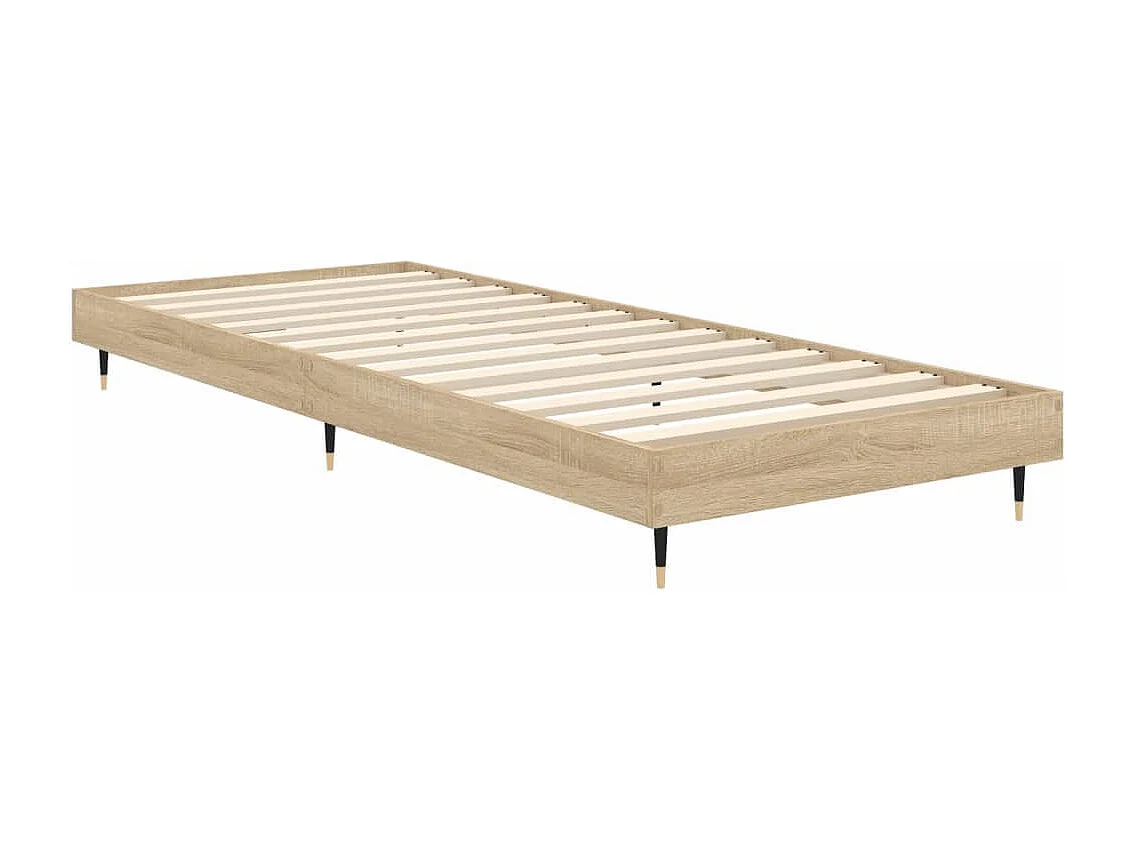 Cadre de lit sans matelas chêne sonoma 75x190 cm