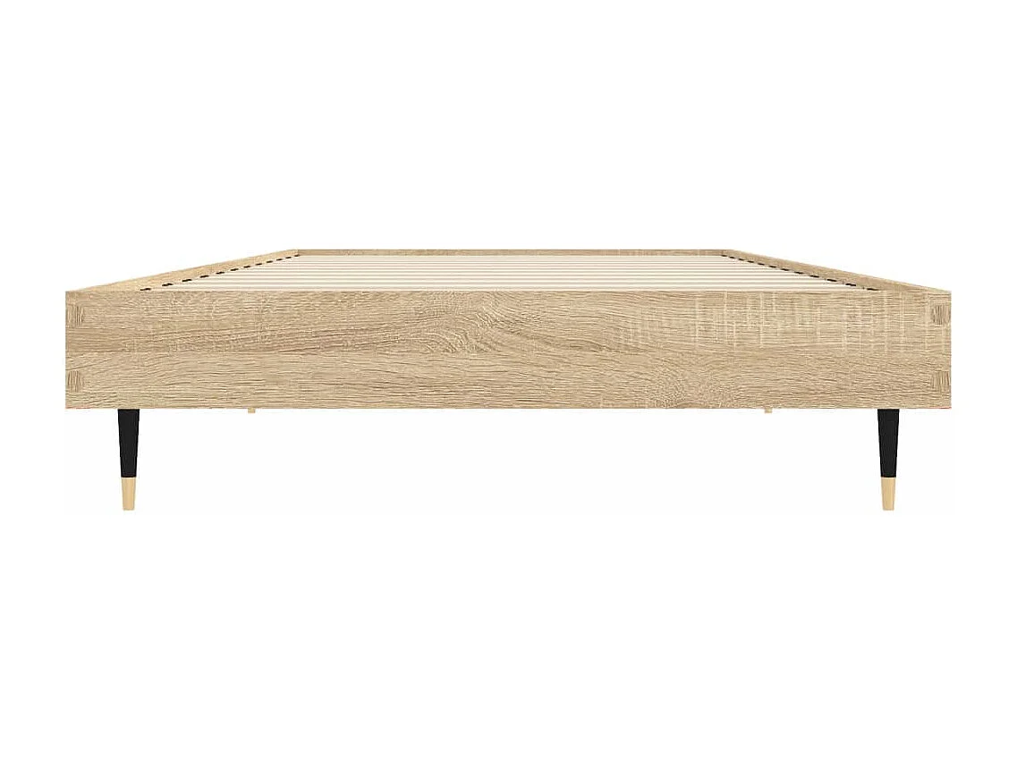 Cadre de lit sans matelas chêne sonoma 75x190 cm