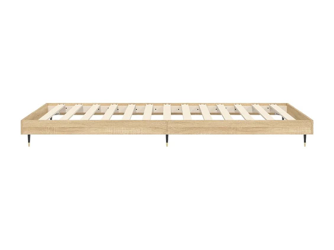 Cadre de lit sans matelas chêne sonoma 75x190 cm