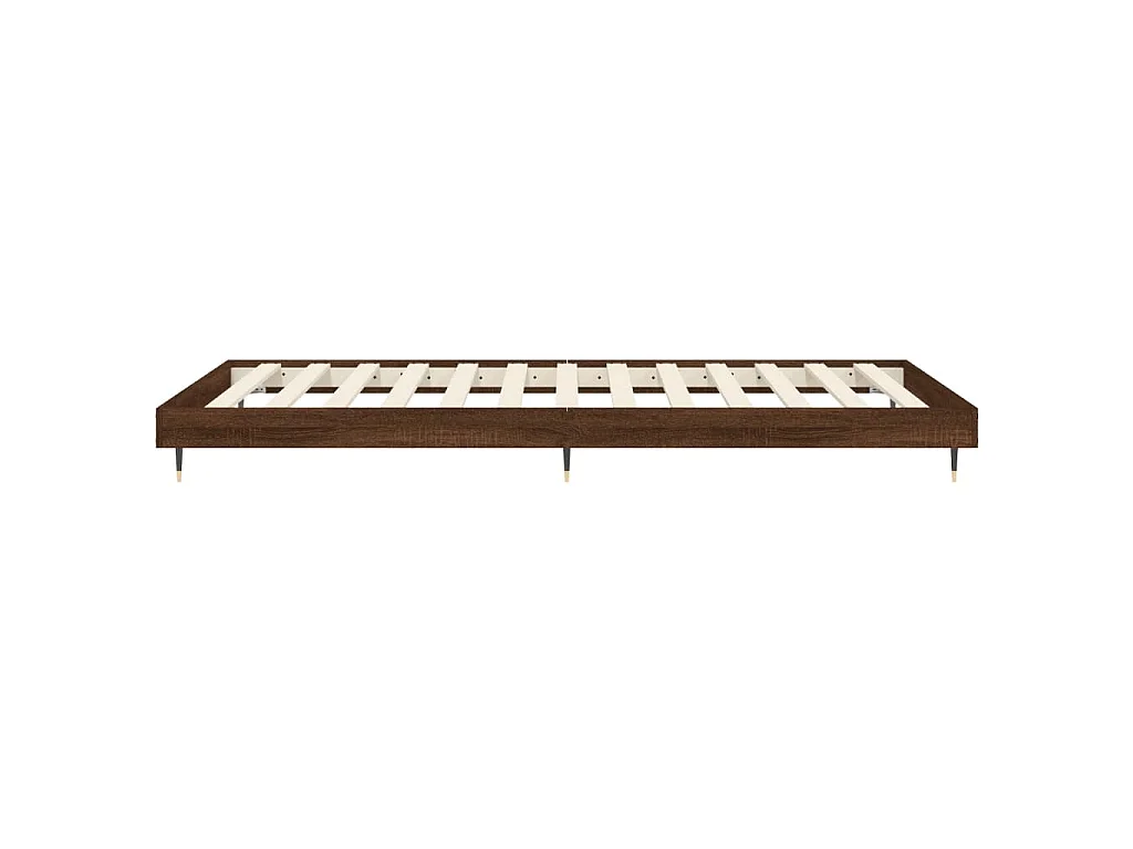 Cadre de lit sans matelas chêne marron 90x190cm bois ingénierie