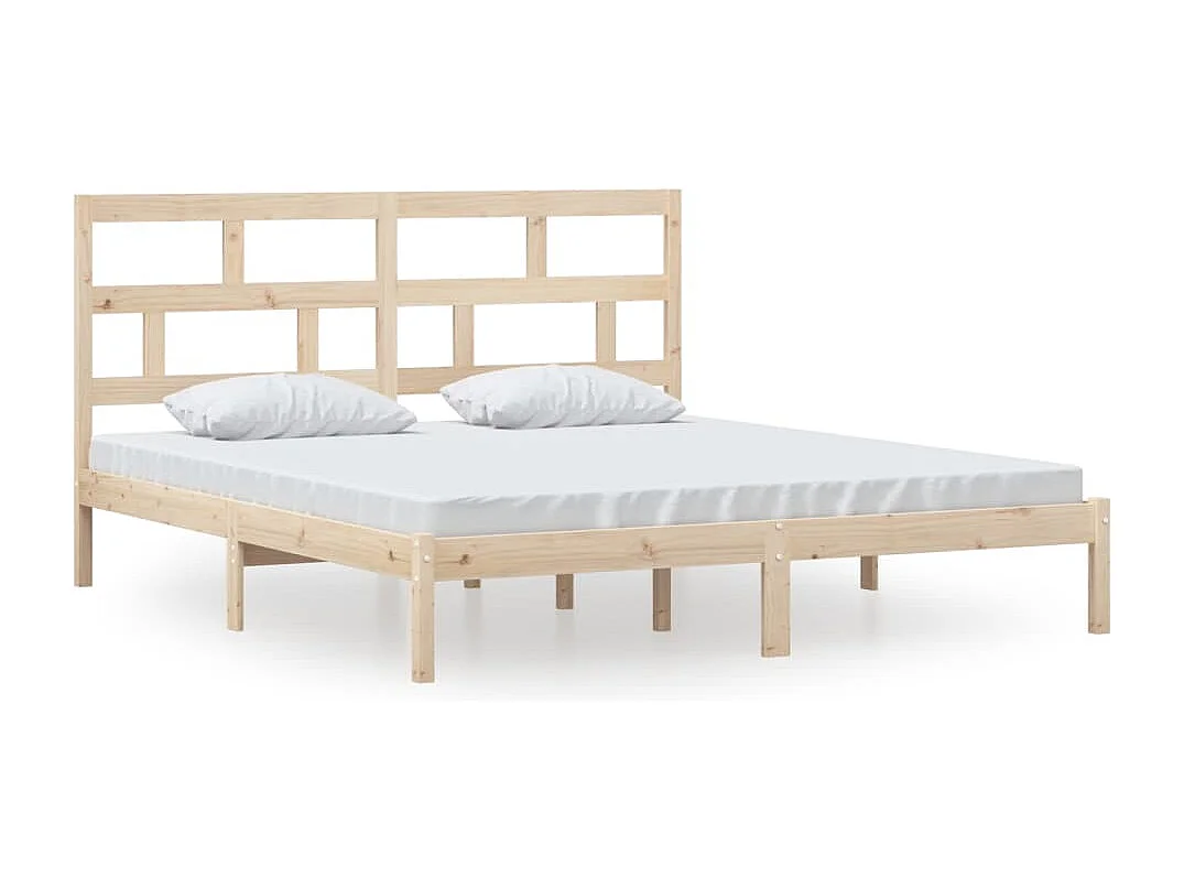Cadre de lit sans matelas bois massif