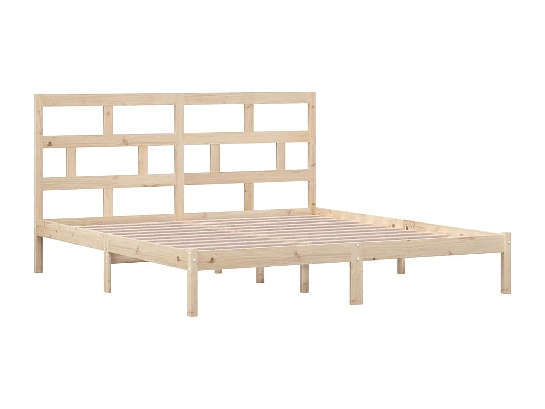 Cadre de lit sans matelas bois massif