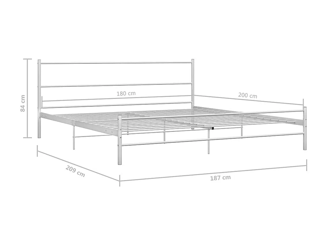 Giroletto Bianco in Metallo 180x200 cm