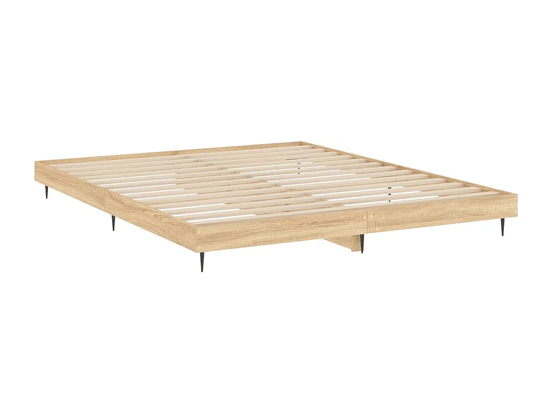 Bettgestell ohne Matratze Sonoma-Eiche 140x200 cm Holzwerkstoff