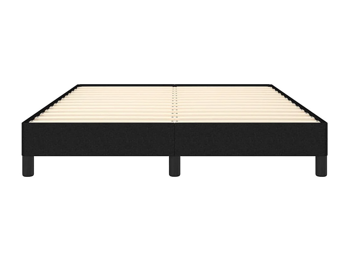 Cadre de lit sans matelas noir 140x200 cm tissu