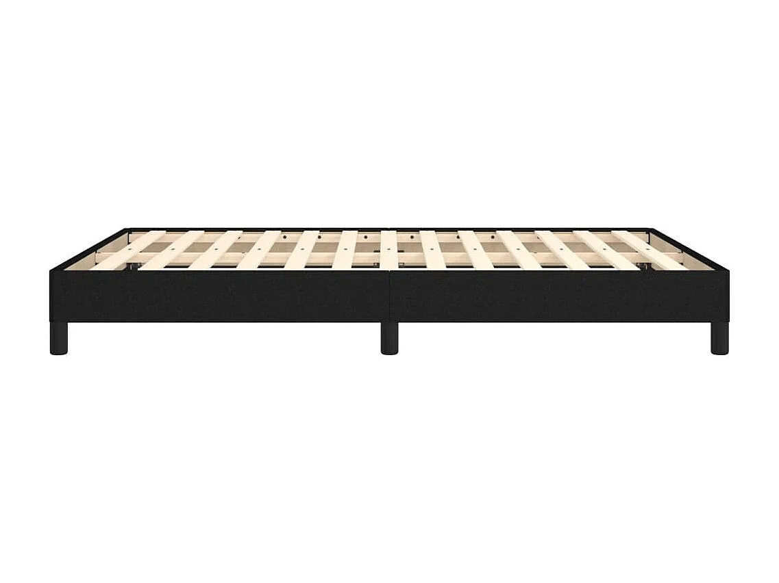 Cadre de lit sans matelas noir 140x200 cm tissu