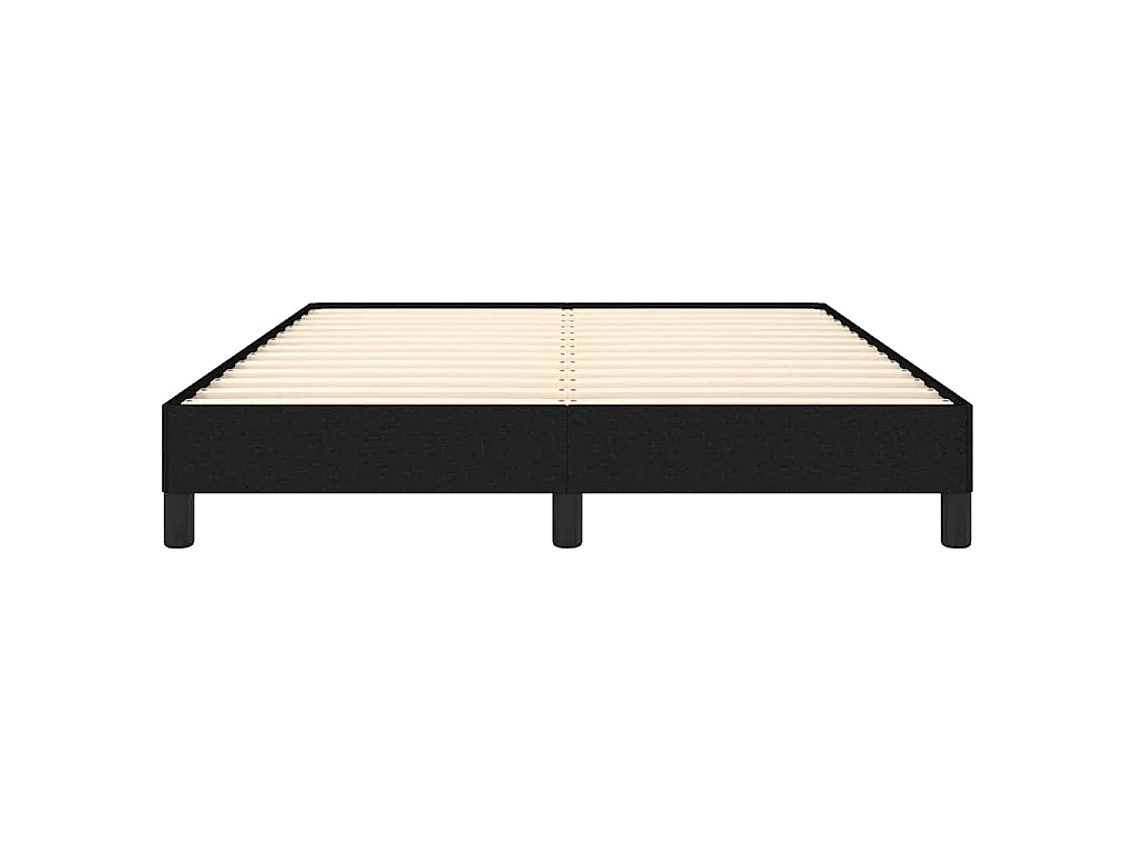 Estrutura de cama sem colchão 140x200 cm tecido preto