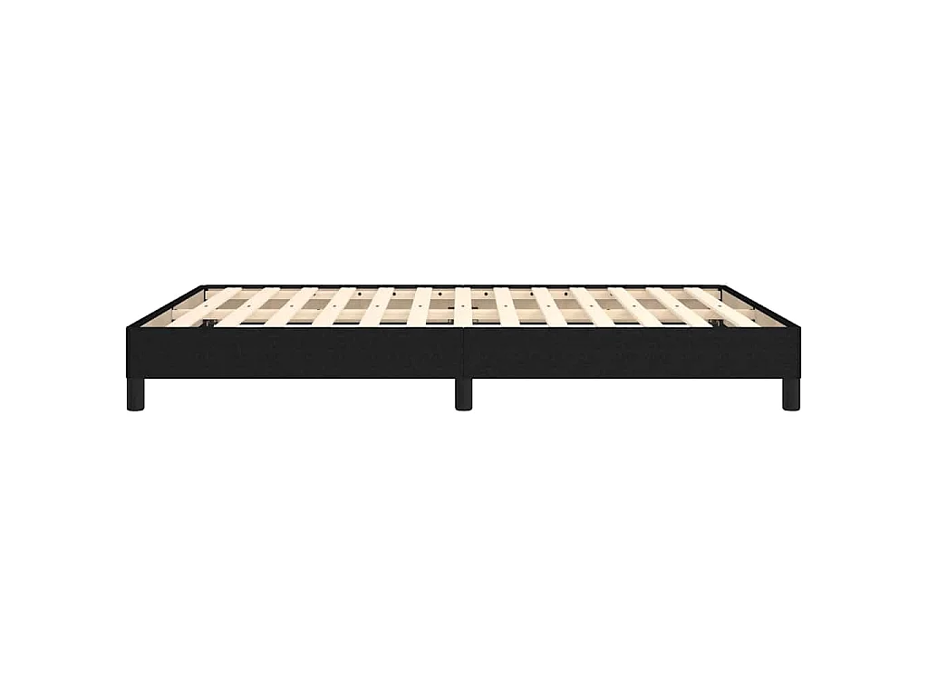 Estrutura de cama sem colchão 140x200 cm tecido preto