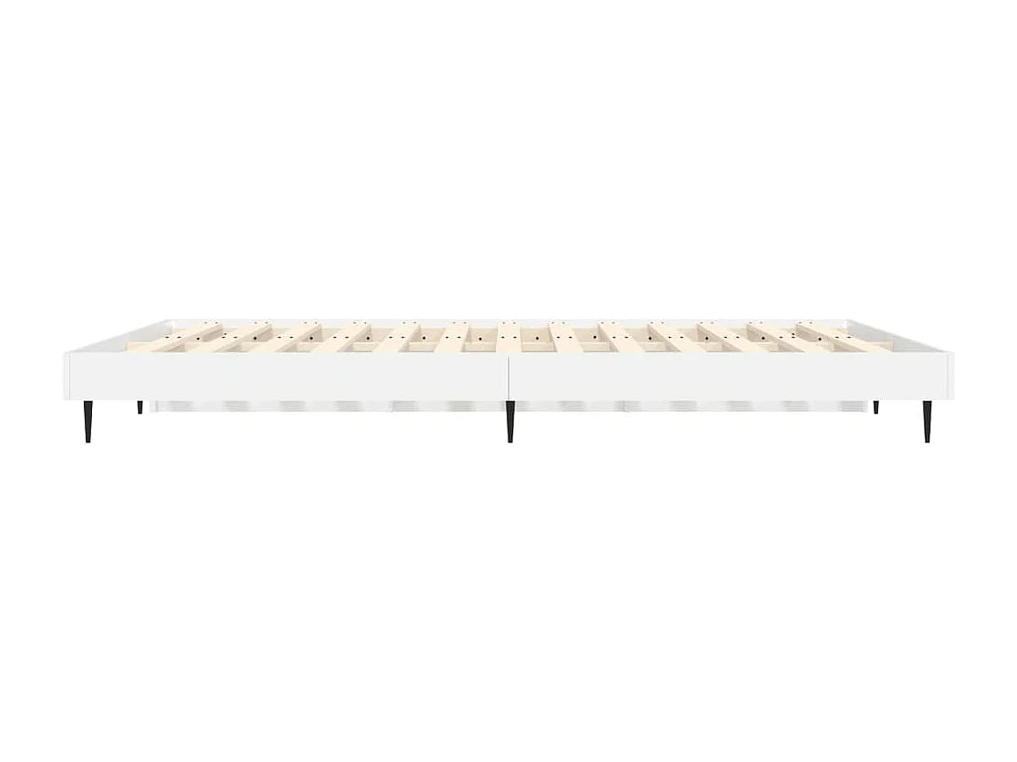 Cadre de lit sans matelas blanc 120x190 cm bois d&#039;ingénierie