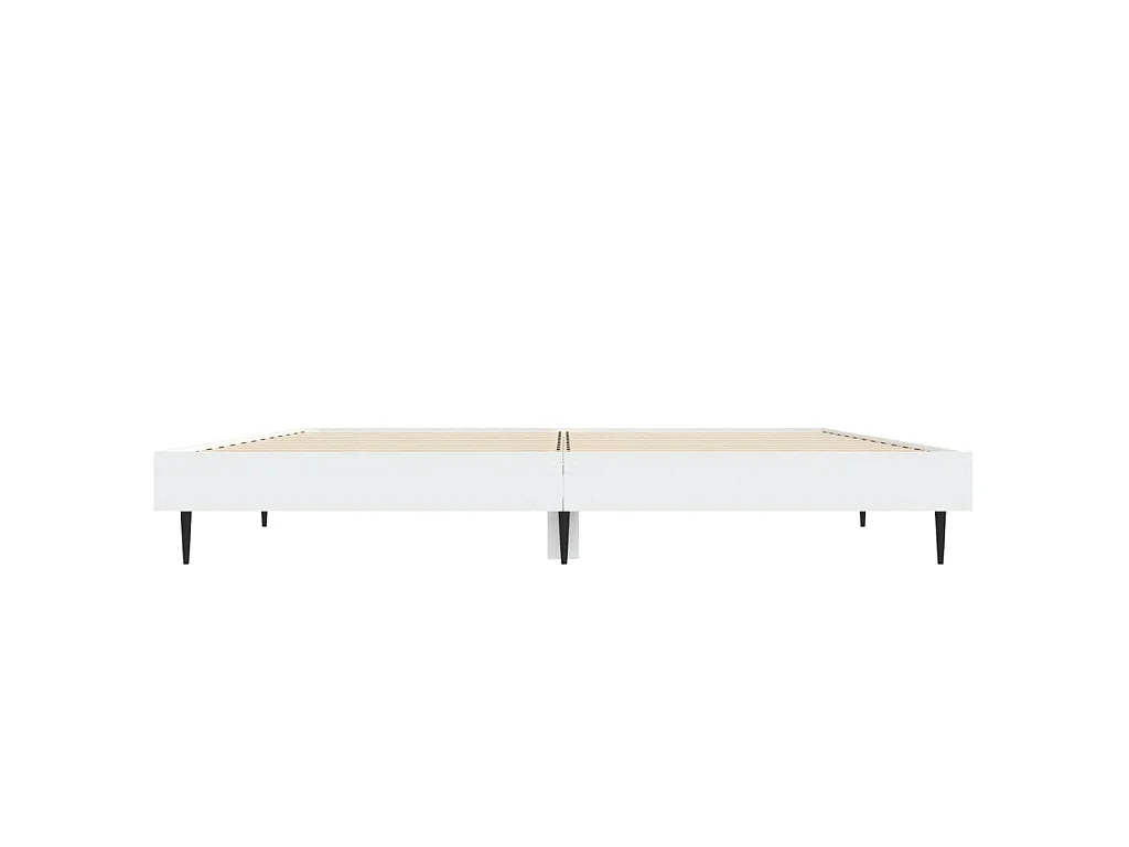 Cadre de lit sans matelas blanc 120x190 cm bois d'ingénierie