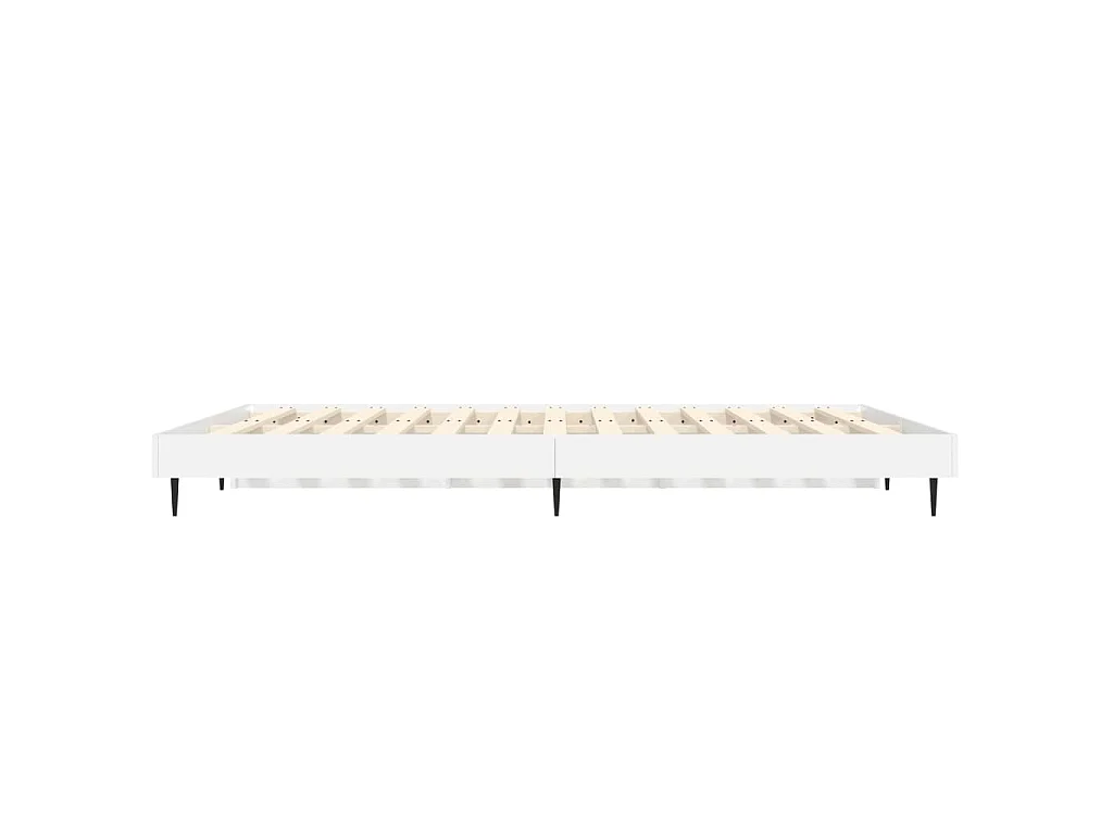 Cadre de lit sans matelas blanc 120x190 cm bois d'ingénierie