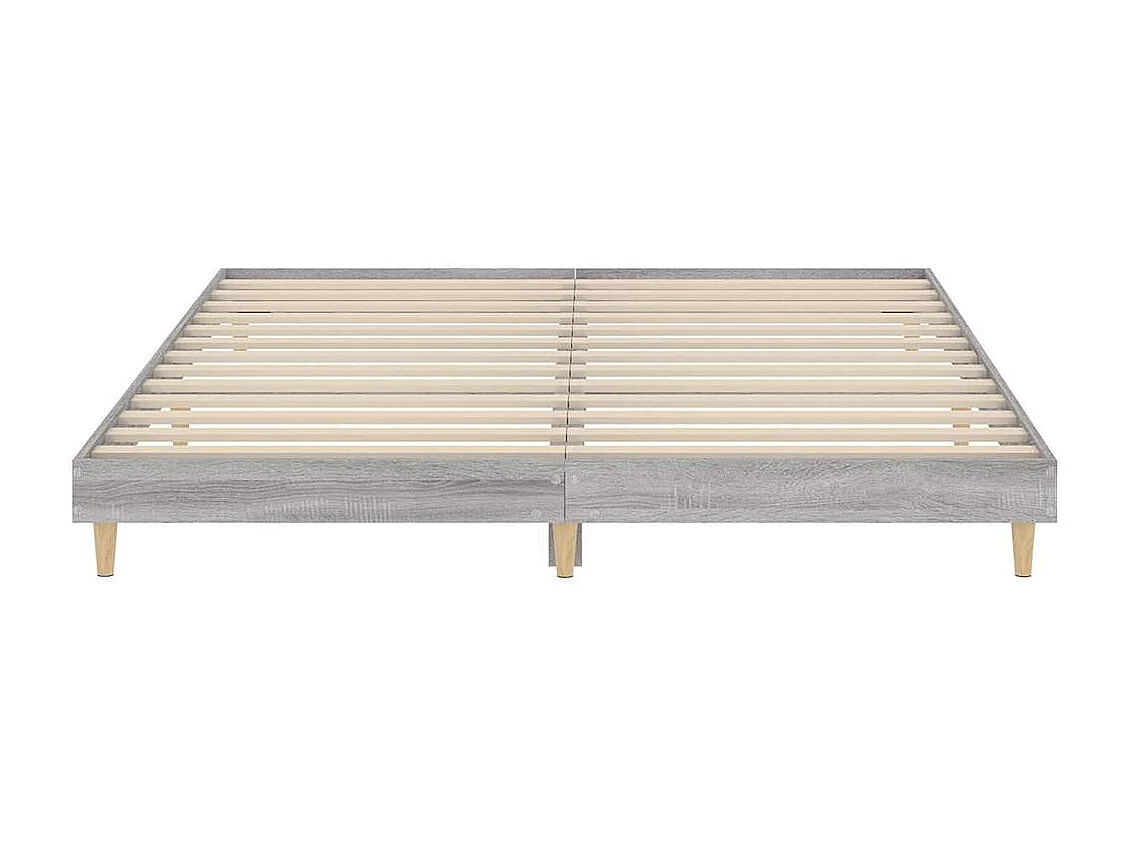 Cadre de lit sans matelas sonoma gris 120x200cm bois ingénierie