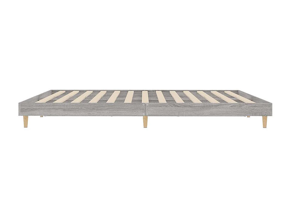 Cadre de lit sans matelas sonoma gris 120x200cm bois ingénierie
