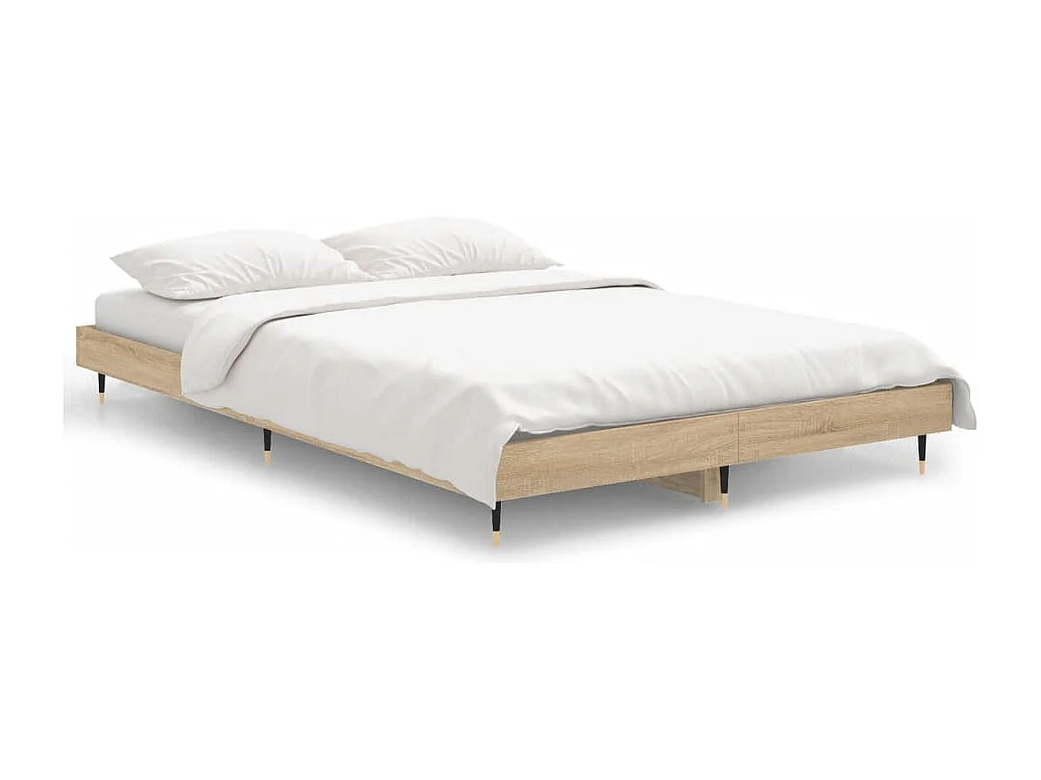 Cadre de lit sans matelas chêne sonoma 120x190 cm