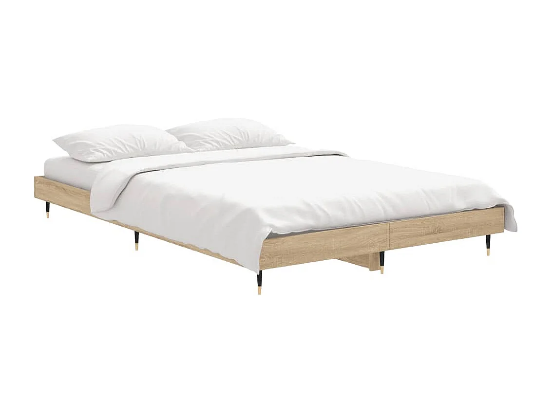Cadre de lit sans matelas chêne sonoma 120x190 cm