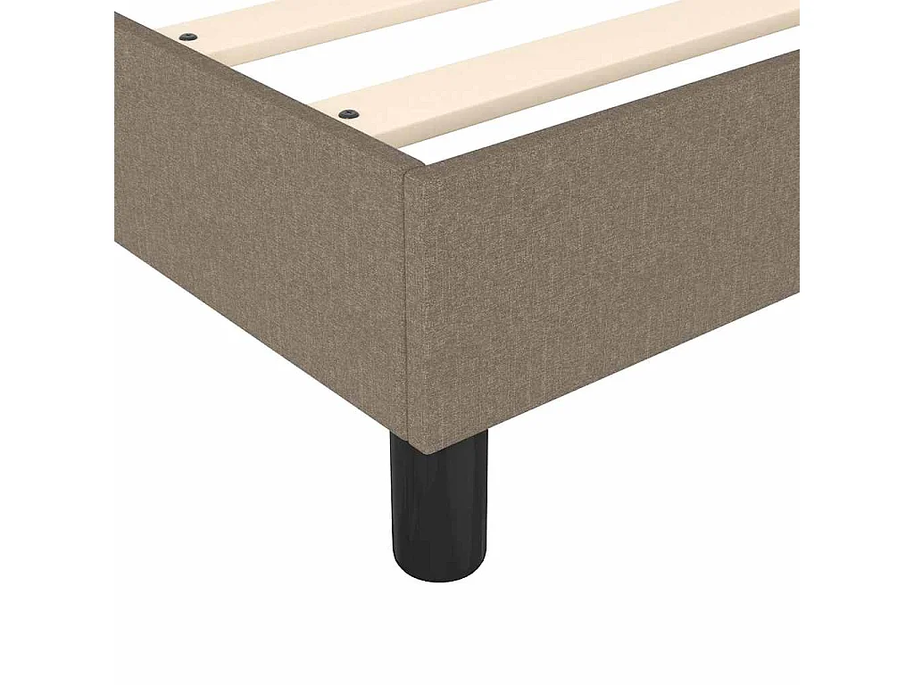 Cadre de lit à lattes taupe 140x200 cm tissu