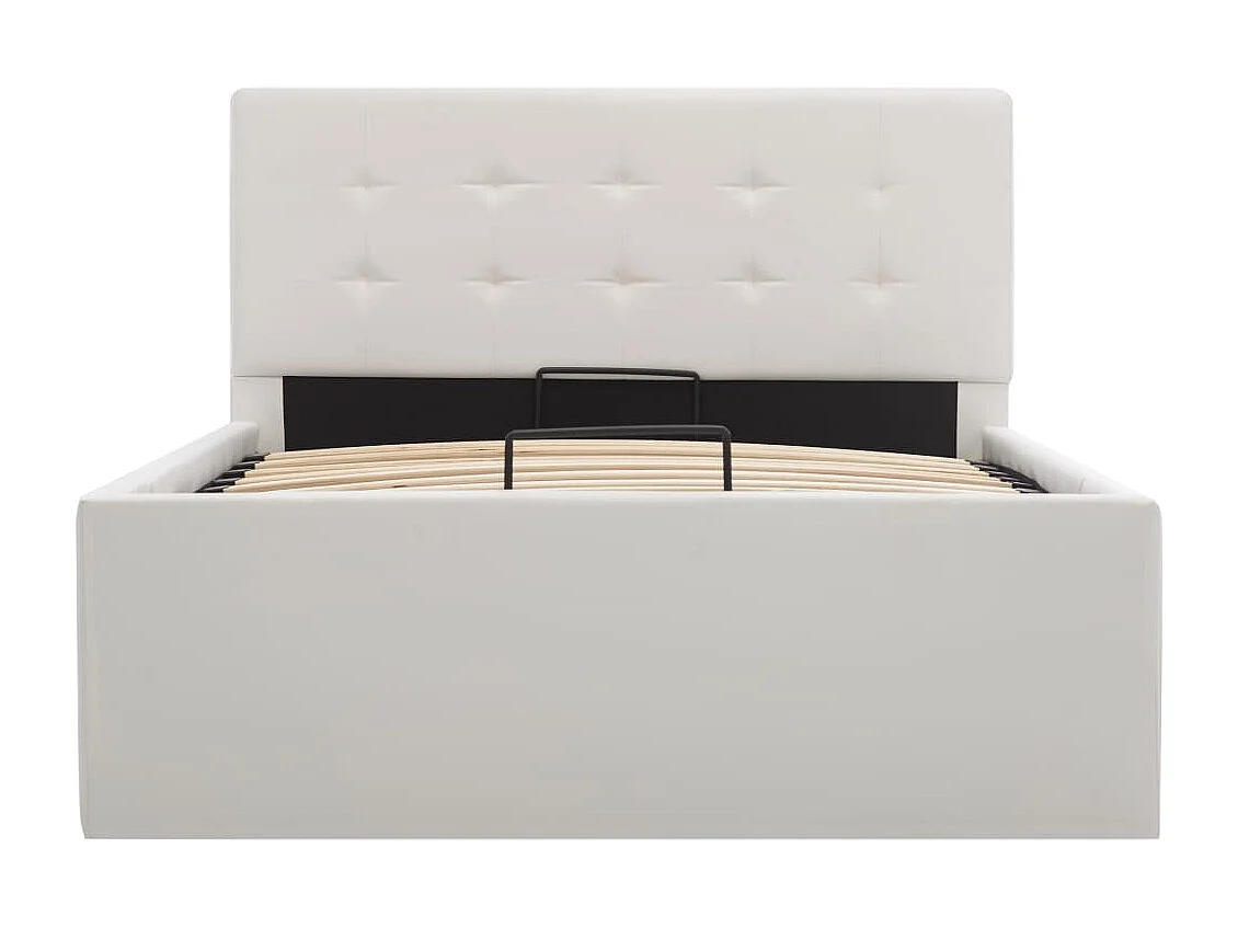 Giroletto con Contenitore Idraulico Bianco Similpelle 90x200cm