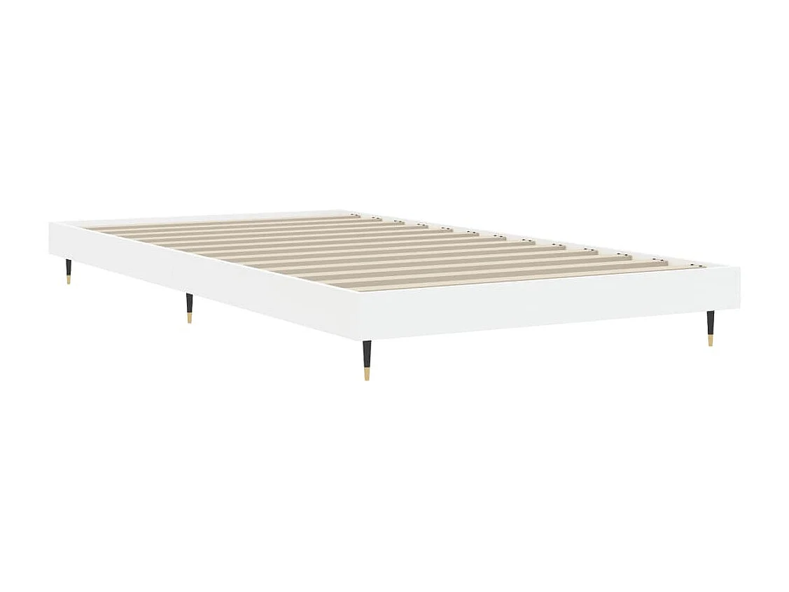 Cadre de lit sans matelas blanc 90x200 cm bois d'ingénierie
