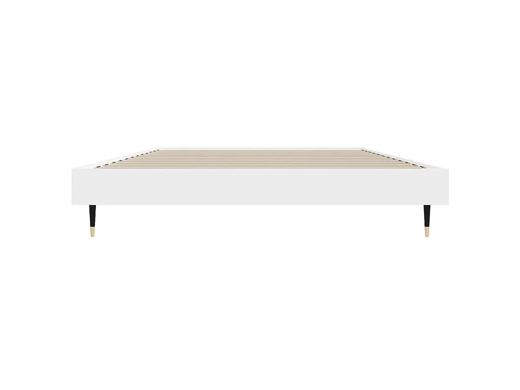 Cadre de lit sans matelas blanc 90x200 cm bois d'ingénierie