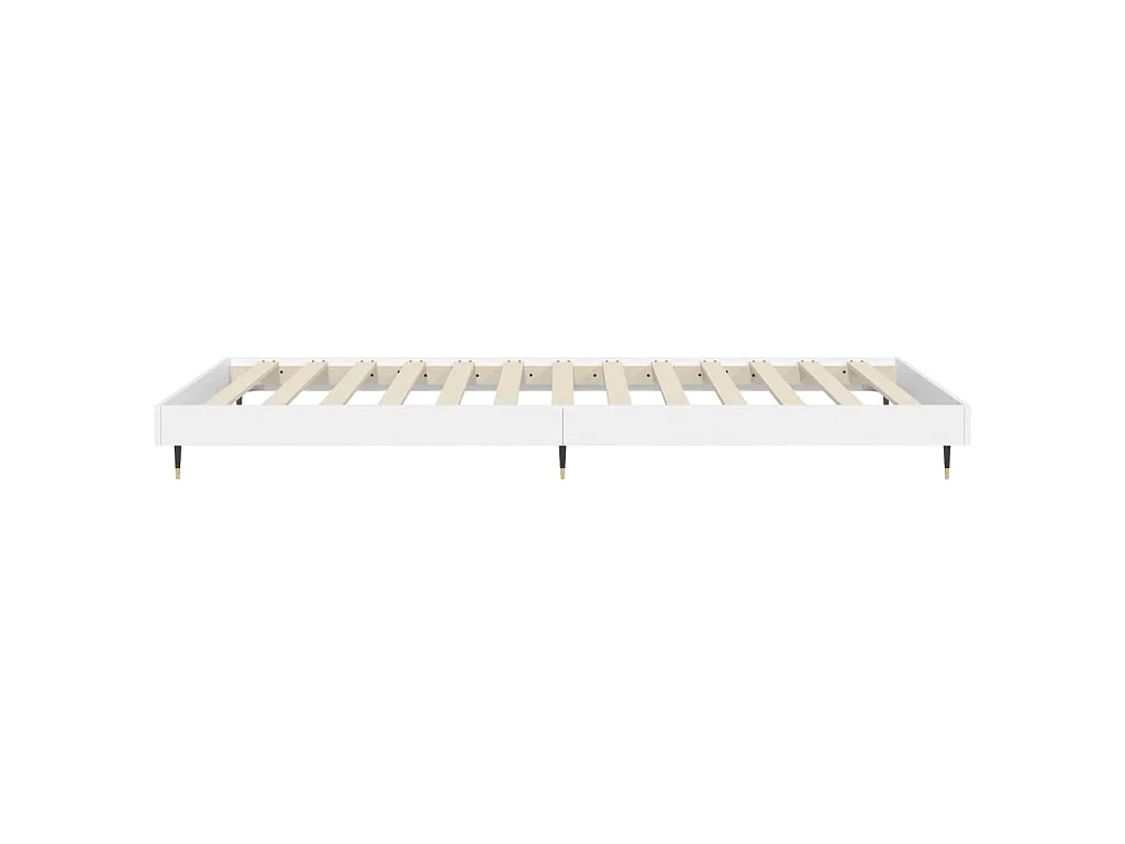 Cadre de lit sans matelas blanc 90x200 cm bois d'ingénierie
