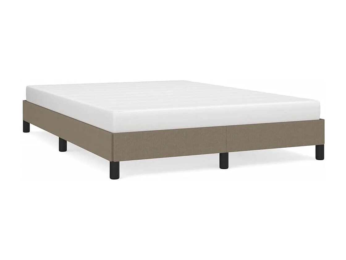 Cadre de lit sans matelas taupe 140x190 cm tissu