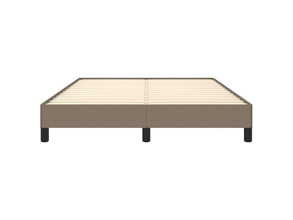 Cadre de lit sans matelas taupe 140x190 cm tissu