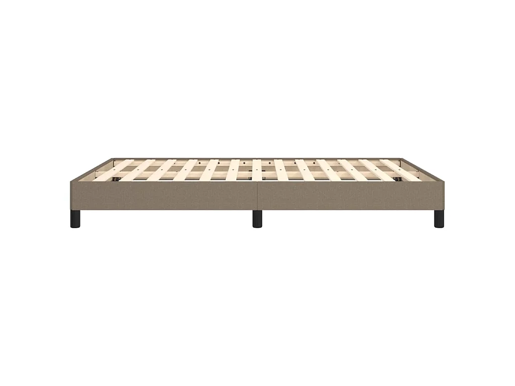 Cadre de lit sans matelas taupe 140x190 cm tissu