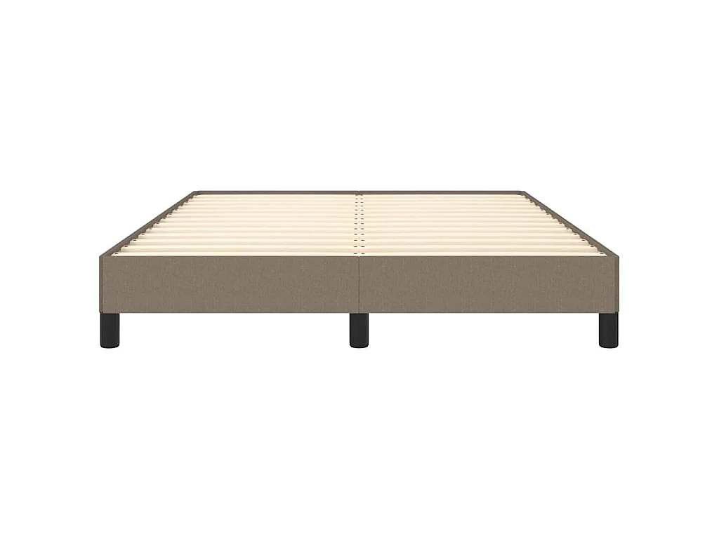 Cadre de lit sans matelas taupe 140x190 cm tissu