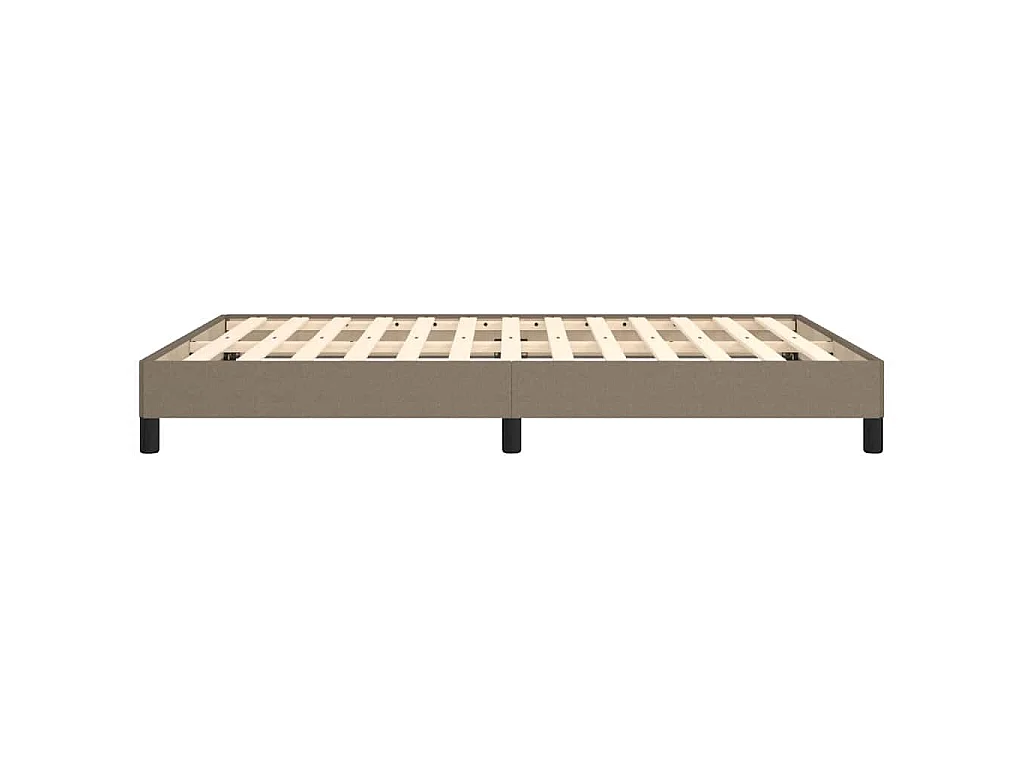 Cadre de lit sans matelas taupe 140x190 cm tissu