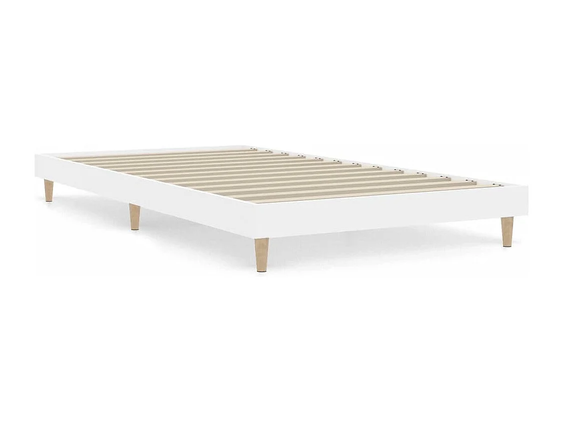 Estrutura de cama 90x200 cm derivados de madeira branco