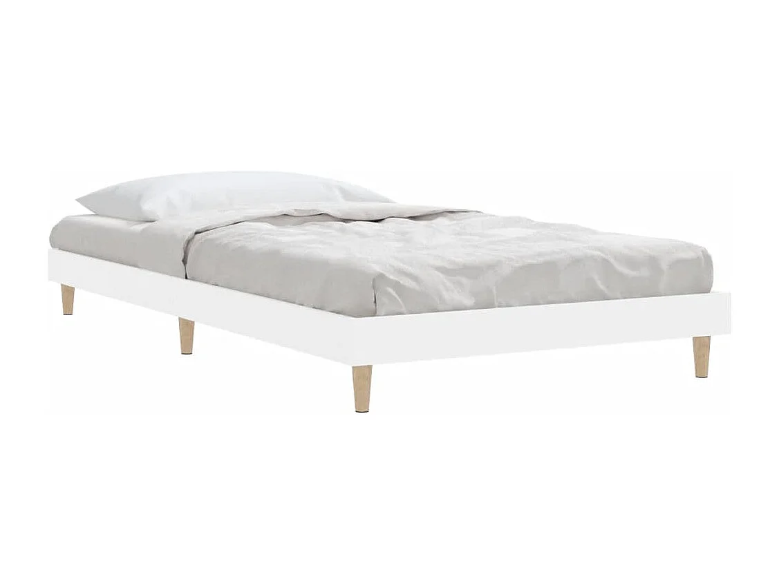 Estrutura de cama 90x200 cm derivados de madeira branco