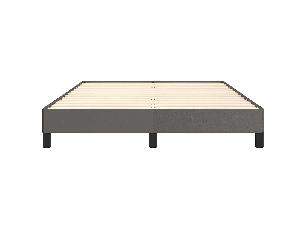 Cadre de lit sans matelas gris 140x190 cm similicuir