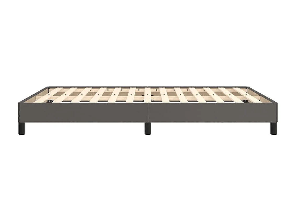 Cadre de lit sans matelas gris 140x190 cm similicuir
