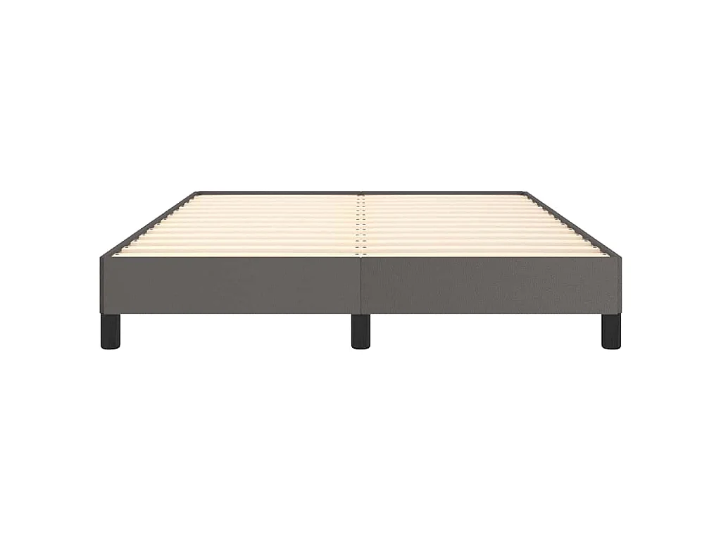 Cadre de lit sans matelas gris 140x190 cm similicuir
