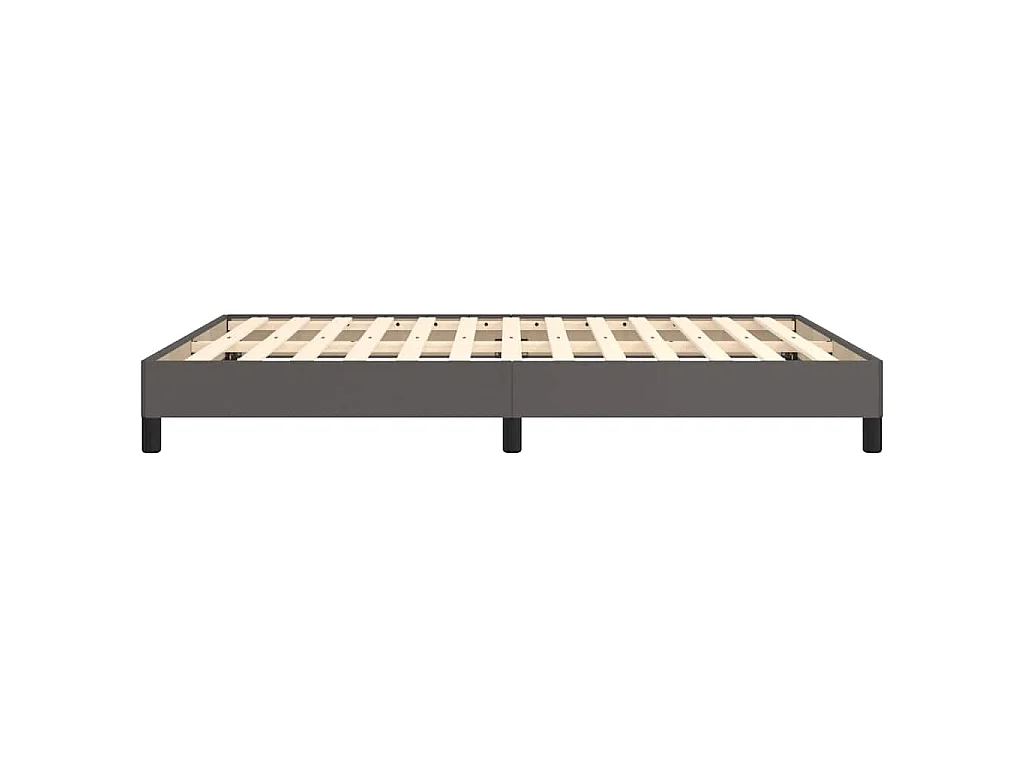 Cadre de lit sans matelas gris 140x190 cm similicuir