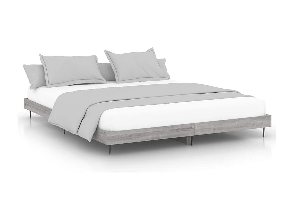 Cadre de lit sans matelas sonoma gris 180x200 cm