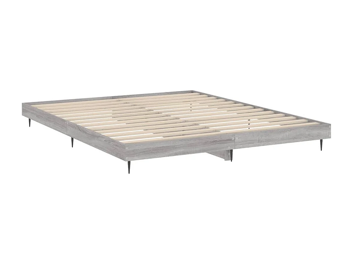 Cadre de lit sans matelas sonoma gris 180x200 cm