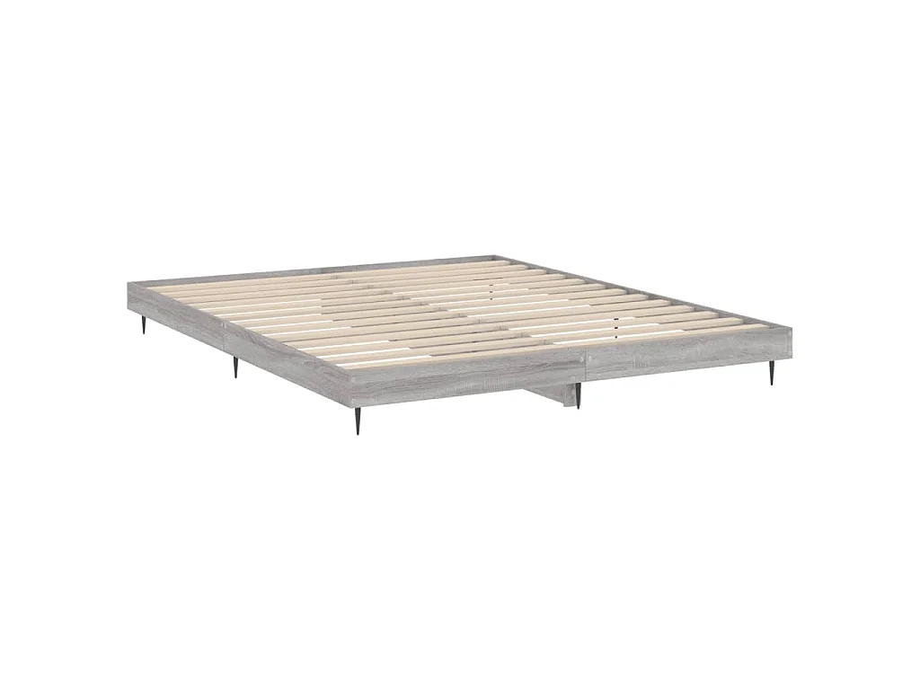 Cadre de lit sans matelas sonoma gris 180x200 cm