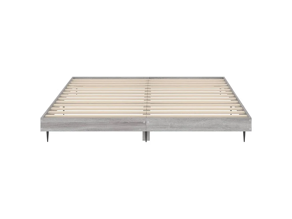 Cadre de lit sans matelas sonoma gris 180x200 cm