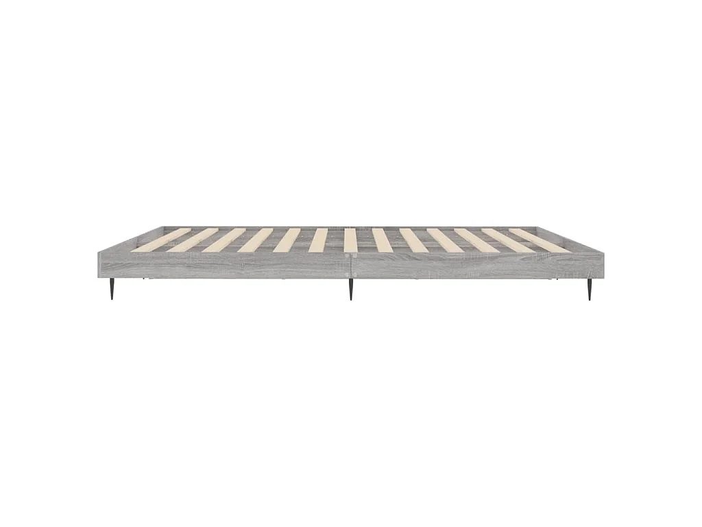 Cadre de lit sans matelas sonoma gris 180x200 cm