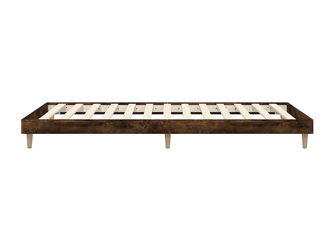 Cadre de lit sans matelas chêne fumé 100x200 cm bois ingénierie
