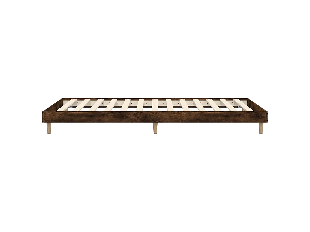 Cadre de lit sans matelas chêne fumé 100x200 cm bois ingénierie