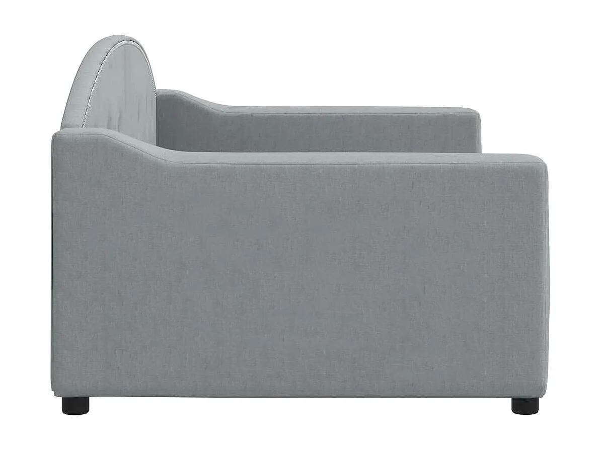 Lit de repos sans matelas gris clair 90x200 cm tissu