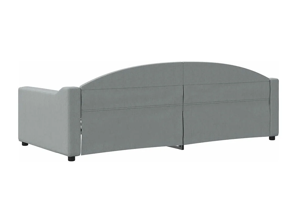 Lit de repos sans matelas gris clair 90x200 cm tissu