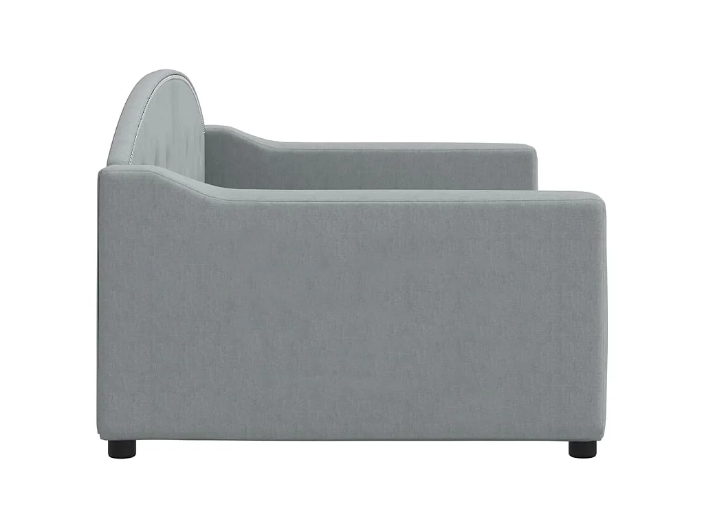 Sofá cama sin colchón tela gris claro 90x200 cm