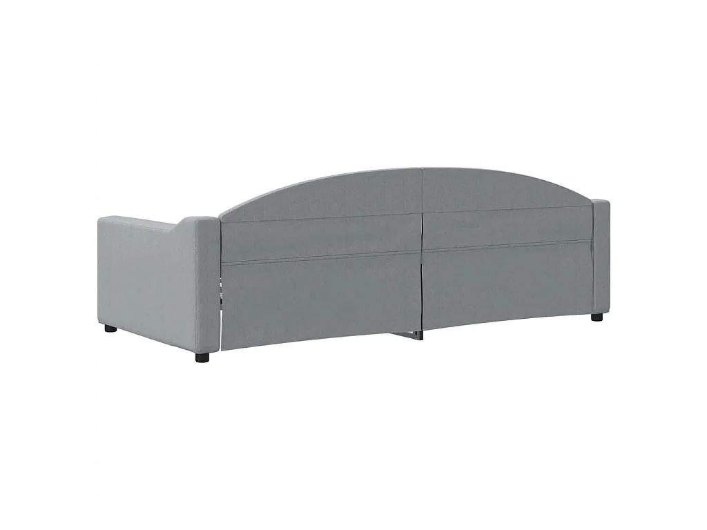 Sofá cama sin colchón tela gris claro 90x200 cm