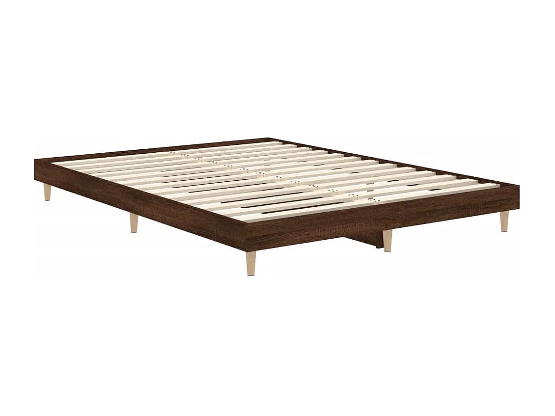 Cadre de lit sans matelas chêne marron 140x190 cm