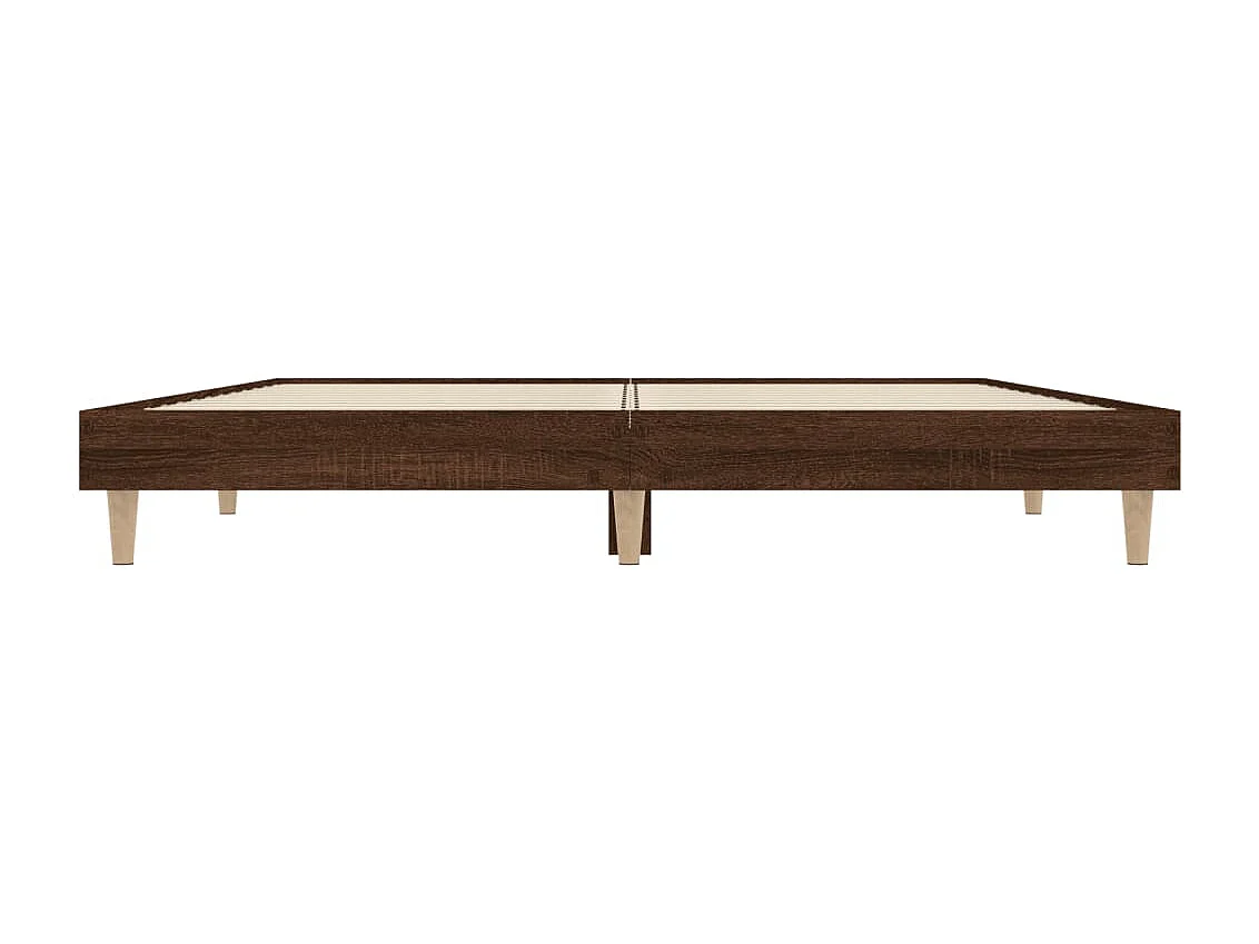 Cadre de lit sans matelas chêne marron 140x190 cm
