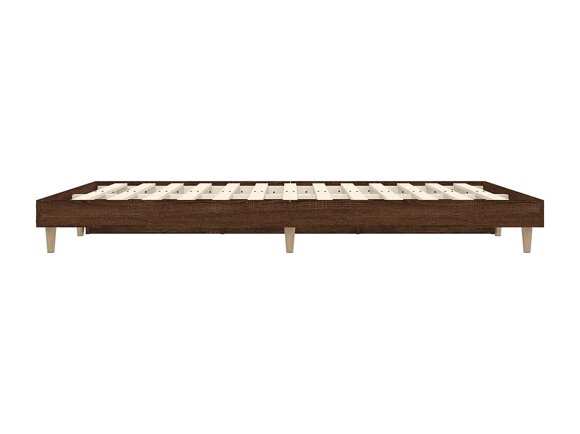 Cadre de lit sans matelas chêne marron 140x190 cm
