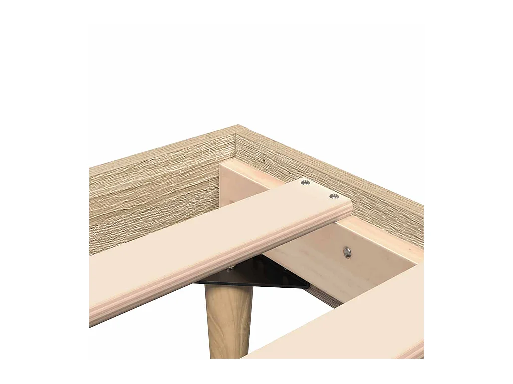 Bedframe bewerkt hout sonoma eikenkleurig 135x190 cm